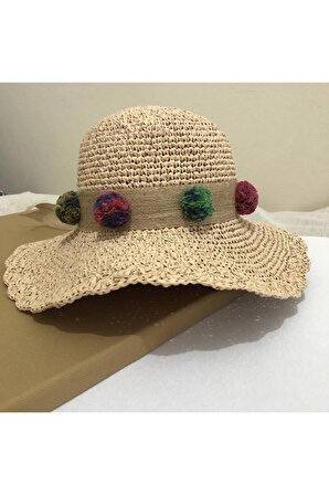 Raffia El Yapımı Hasır Şapka