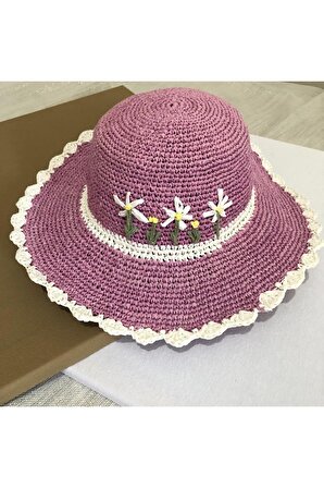 Raffia El Yapımı Hasır Şapka