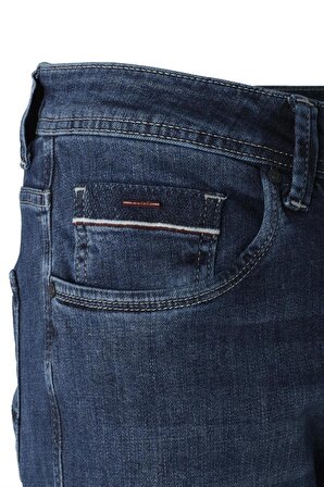 Erkek Blue Slim Fit 5 Cepli Likralı Kot Pantolon Jeans 2203-6096