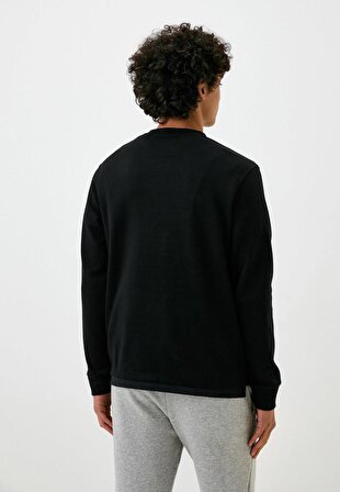 Erkek Sweatshirt Siyah Cep Detaylı 3 İplik Aksesuarlı Sweatshirt NCS JEANS 1641
