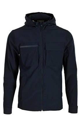 ERKEK Lacivert Waterproof Kapüşonlu Astarsız Slim Fit Baharlık ve Mevsimlik Mont 4511