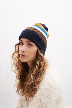 Peraluna MELODY BEANIE Çizgili Bere Triko Şapka - Multi