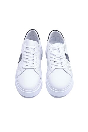 Punto 573185 Hakiki Deri Bağcıklı Sneaker Spor Günlük Ayakkabı Erkek