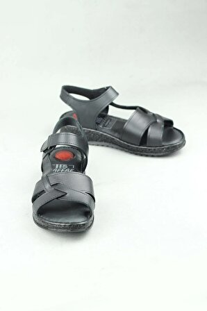 Dr.Pabucchi Haffaf 0203 Hakiki Deri Comfort Jel Topuk Sandalet Kadın