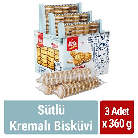 Bifa Nostalji Sütlü Kremalı Bisküvi 1080 gr