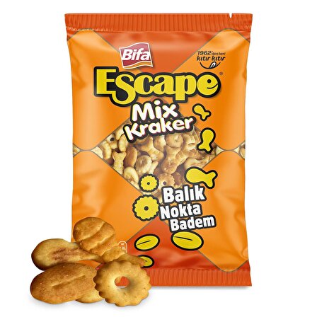 Bifa Escape Mix Kraker - Balık - Nokta - Badem 150 gr x 14 Adet