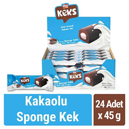 Bifa Keks Sponge Kek Kakaolu 45 gr x 24 adet