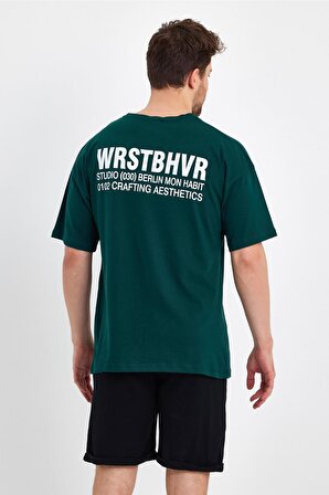Erkek Wrstbhvr Studio Baskılı Oversize T-shirt