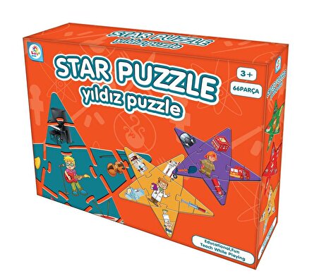 Laço Kids Meslekler Ve Kullandıkları Aletler Yıldız 3+ Yaş Büyük Boy Puzzle 66 Parça