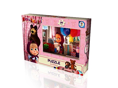 Maşa ve Koca Ayı 3+ Yaş Büyük Boy Puzzle 70 Parça