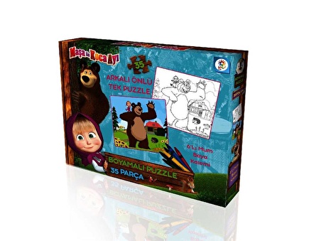 Maşa ve Koca Ayı 5+ Yaş Büyük Boy Puzzle 35 Parça