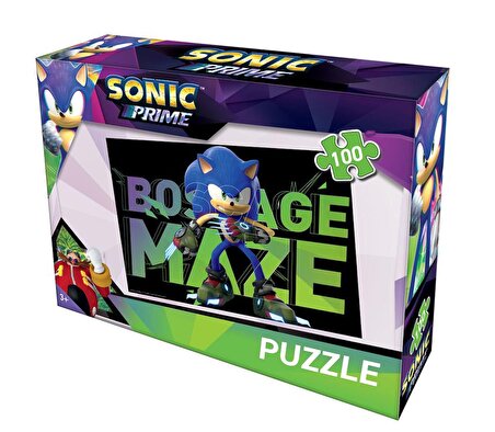 Sonic 3+ Yaş Orta Boy Puzzle 100 Parça