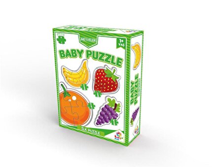 Laço Kids Meyveleri Öğreniyorum 1+ Yaş Büyük Boy Puzzle 2 - 3 - 4 - 5 Parça