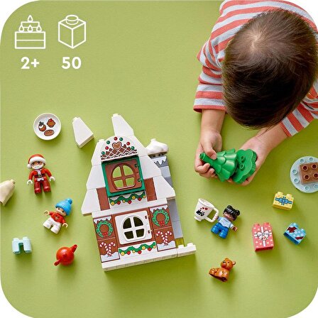 10976 LEGO DUPLO Noel Baba'nın Zencefilli Kurabiye Evi 50 Parça