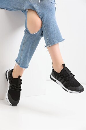 Unisex Triko Sneaker TNT2 - Siyah Beyaz