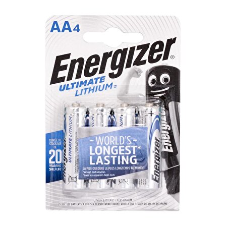 Energizer Ultimate AA Size Lithium Kalem Pil  4'Lü Blister