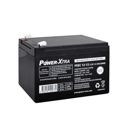 Power-Xtra EcoLead Series - PXEC12-12 - 12V 12 Ah Kuru Akü