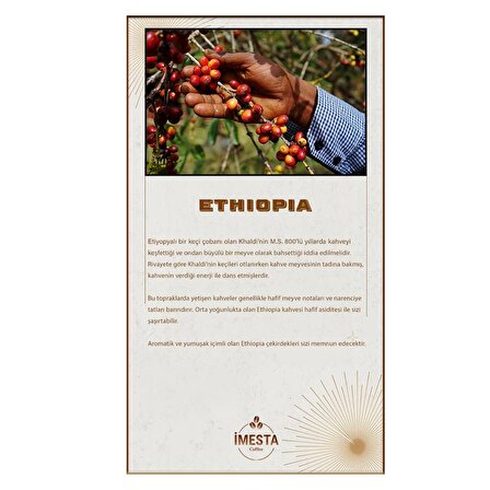 İmesta Etiyopya Organic Filtre Kahve 250gr