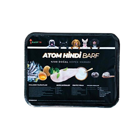 Atom Hindi Barf Köpek Maması 4 kg