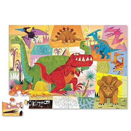 Crocodile Creek Dekoratif Puzzle - 36 Parça - Dinozor