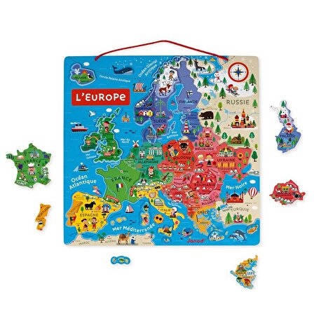 Janod Mıknatıslı Oyun - Avrupa Haritası