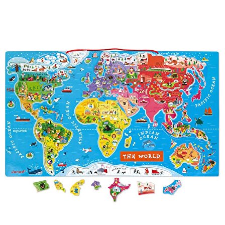 Janod Mıknatıslı Oyun - Dünya Haritası