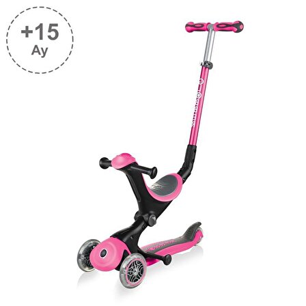 Globber Go Up Deluxe Scooter - Pembe