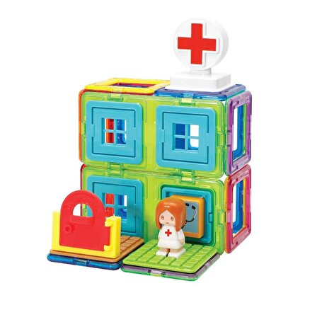 Magformers Mıknatıslı Hospital Set - 22  Parça