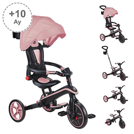 Globber Explorer 4in1 Katlanabilir Bisiklet - Koyu Pastel Pembe