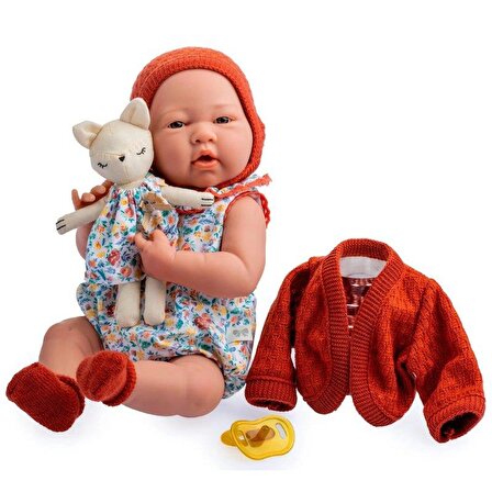 Berenguer Boutique Oyuncak Bebek 38 cm - Kiremit Hırka ve Kedili