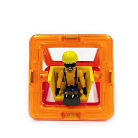 Magformers Mıknatıslı Mini Set - Construction Worker - 6 Parça