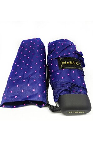 Marlux Lacivert Puantiyeli Çanta Boy Kadın Şemsiye M21MAR210PR02