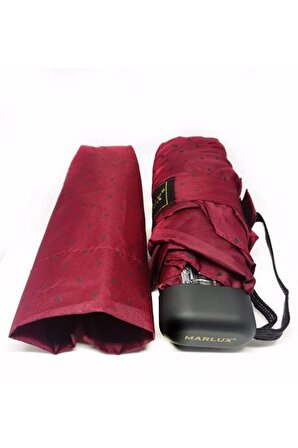 Marlux Bordo Puantiyeli Çanta Boy Kadın Şemsiye M21MAR210PR03