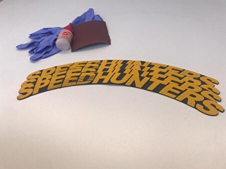 Speedhunters Sarı Kalıcı Lastik Yazısı Speedhunters Sticker 8 Kit