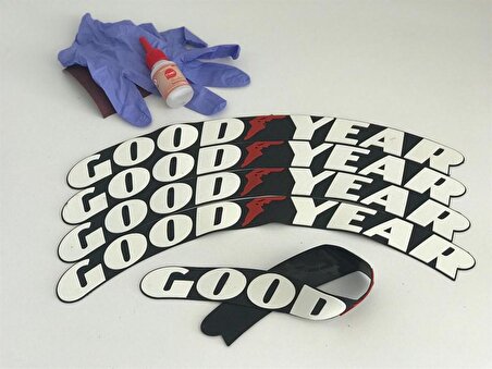 Good Year Beyaz Kalıcı Lastik Yazısı Good Year Sticker 8 Kit Büyük Boy