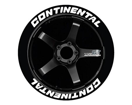Continental Beyaz Kalıcı Lastik Yazısı Continental Sticker 8 Kİt