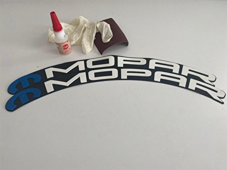 Mopar Beyaz Kalıcı Lastik Yazısı Mopar Sticker 8 Kİt