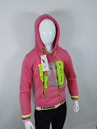 8632 KARVAN KIZ ÇOCUK KAPŞONLU SWEAT