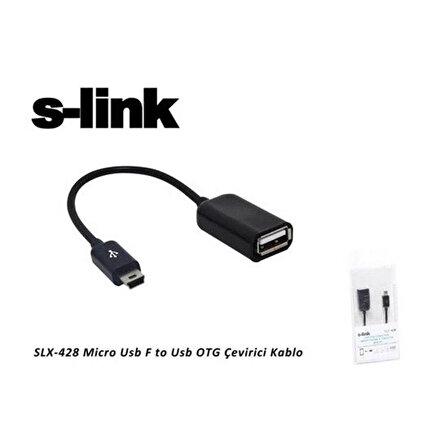 S-LINK SLX-428 MICRO USB F TO USB OTG ÇEVİRİCİ KABLO
