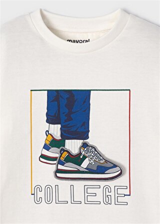 Mayoral Erkek Çocuk Sneaker Baskılı Uzun Kollu Tshirt
