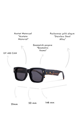 ROYAL EYEWEAR RE9805 KOYU SİYAH UNISEX GÜNEŞ GÖZLÜĞÜ