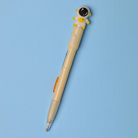 Astronot Tasarımlı Işıklı Uçlu Kalem 