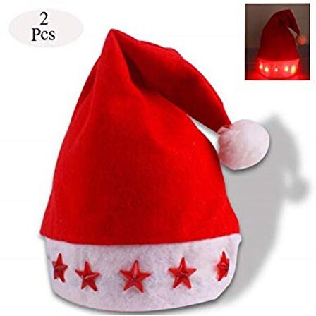 Yılbaşına Özel Işıklı Noel Baba Şapkası