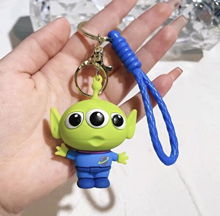Toy Story Oyuncak Hikayesi Küçük Yeşil Adam Alien Anahtarlık Çanta Aksesuarı Süsü
