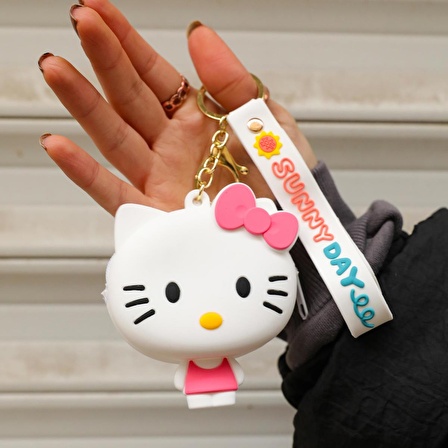 Hello Kitty Bozuk Para Cüzdanı Anahtarlık  Silikon