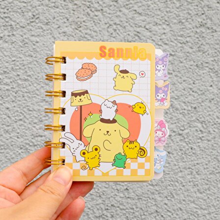 Sanrio Karakterler Mini Ayraçlı Defter