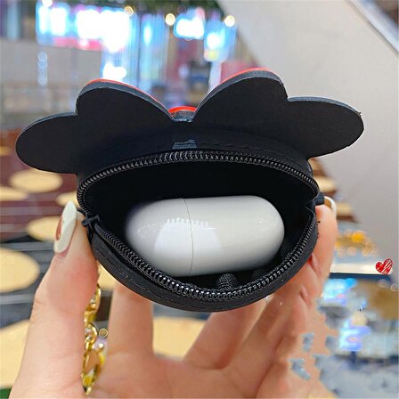 Minnie Mouse Bozuk Para Cüzdanı Anahtarlık SİYAH