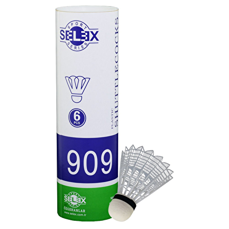 Selex 909 Plastik 6'lı Kutu Badminton Topu