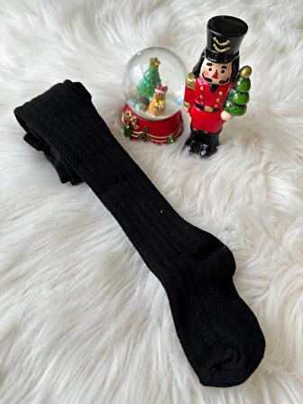 DEMES Fitilli Külotlu Çorap Siyah Renk