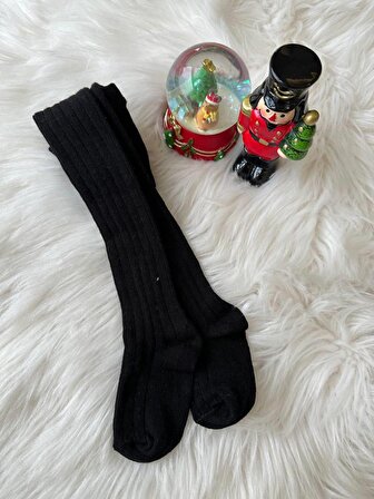 DEMES Fitilli Külotlu Çorap Siyah Renk